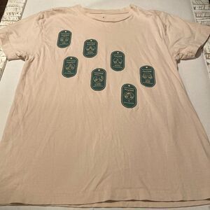 Tiny Tan BTS Army Dog Tag T-shirt Medium Resort medium